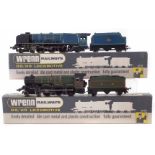 Two Wrenn boxed OO Gauge locomotives, to include W2222 4-6-0 Castle G.W.R. and W2229 4-6-2 City blue