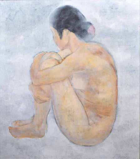 Swane, 20th century, Seated nude, signed and dated 2000, oil on canvas, 88 x 78.5cm.; 34.5 x 31in.