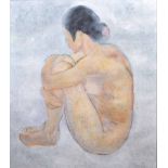 Swane, 20th century, Seated nude, signed and dated 2000, oil on canvas, 88 x 78.5cm.; 34.5 x 31in.