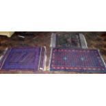 Three Asian rugs. No condition reports for this sale.