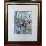 Framed military print. No condition reports for this sale.