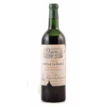 A bottle of Château Lagrange (St. Julien), 1959, top shoulder. No condition reports for this sale.