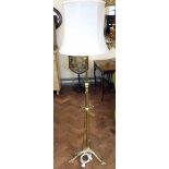 An Art- Nouveau adjustable brass lamp No condition reports for this sale.