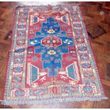 Caucasian cream rug. No condition reports for this sale.