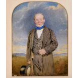 English School, 19th century, Portrait of a gentleman, unsigned, watercolour, 20.5 x 15.5cm.; 8 x