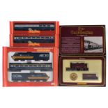 Hornby 00 gauge model railway High Speed Train pack together with two other boxed coaches, also a Ex