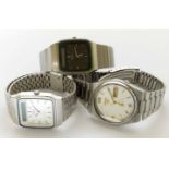 Three Seiko Gentlemen's wristwatches, one automatic and two Quartz. No condition reports for this