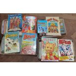 A quantity blue Peter & Eagles annuals, Beano annuals 1970's-1980's, Dandy/ Beano comic books,