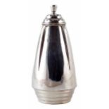 Art Deco silver sugar shaker, marks for Thomas Bradbury, Sheffeild, 1934, gross weight approx. 7.