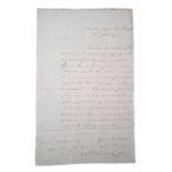 Vice- Admiral Sir Henry Blackwood (1770-1832) signed double letter dated 20th and 24th February