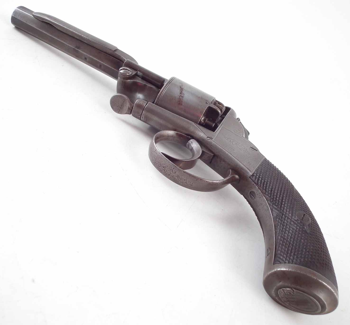 Webley / Bentley 80 bore percussion revolver, with engraved frame, five shot cylinder, circa 1860, - Image 5 of 5