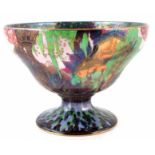 Wedgwood Fairyland Lustre footed bowl, decorated with the Jumping Faun and the Garden of Paradise