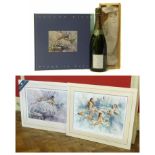 After Gordon King, "Champagne & Silk" and "Symphony In The Blue" unframed signed limited edition