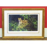 After David Shepherd, "Jaguar" Large framed signed limited edition Unfortunately we are unable to do