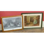 Two framed prints "The Rent Day" and "Not Very Well" Unfortunately we are unable to do condition