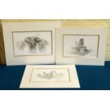 After David Shepherd, "Zebras" "Cheetahs" and "Elephants", signed and numbered in pencil in the