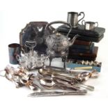 Collection of mixed Silver plated ware and Pewter. We are unable to provide condition reports for