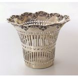 Walker and Hill silver pierced and embossed vase We are unable to provide condition reports for this