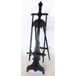 Twentieth Century decorative black artist's easel. Unfortunately we cannot do condition reports