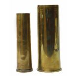 Two WW1 brass shell cases Unfortunately we cannot do condition reports for this sale.