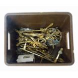 A collection of brass door plates and handles Unfortunately we cannot do condition reports for