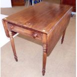 Late Georgian mahogany Pembroke table. Unfortunately we cannot do condition reports for this sale.