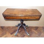 19th century mahogany fold over tea table Unfortunately we cannot do condition reports for this