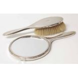 Silver brush and mirror (Matched) Unfortunately we cannot do condition reports for this sale.