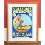 Belgian Farming Fertiliser advertising poster. Unfortunately we cannot do condition reports for this