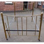 Victorian brass 4'6" bedstead. Unfortunately we cannot do condition reports for this sale.