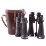 Two pairs of Barr and Stroud 7x Naval binoculars, the first of WW2 era circa 1944 serial number