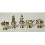 Birmingham silver five-piece cruet set Unfortunately we are not doing condition reports on this