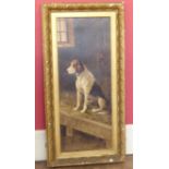 19th century english school fox hound oil on canvas Unfortunately we are not doing condition reports