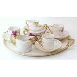 Japanese 11 piece breakfast set with gold leaf decoration. Unfortunately we are not doing