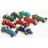 A collection of Dinky race cars Unfortunately we are not doing condition reports on this sale.