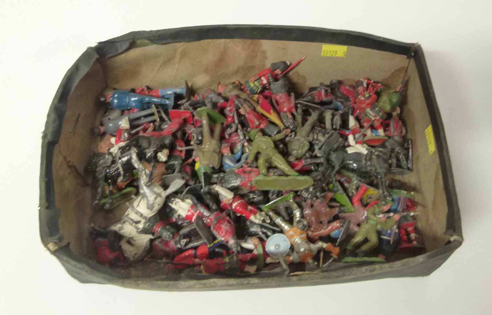 A collection of lead and metal toy soldiers and horses Unfortunately we are not doing condition
