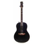 Ovation bowl back acoustic guitar, model 1612, serial number 220849, with soft case, 105cm long