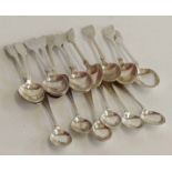 17 various silver tea spoons. Unfortunately we are not doing condition reports on this sale.