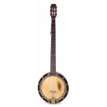 Windsor Model 10 patent zither five string banjo, 90cm overall length.