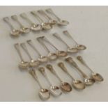 19 Queens pattern and other silver tea spoons. Unfortunately we are not doing condition reports on