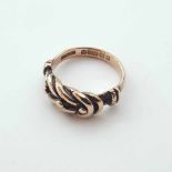 9ct rose gold knot ring, weight approx. 4.6g. Unfortunately we are not doing condition reports on