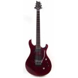 Paul Reed Smith SE Torero electric guitar, with cherry finished flamed maple top on mahogany body