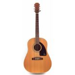 Epiphone acoustic guitar, model AJ 15 NA, serial number Z01020446, with mahogany back and sides,