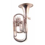 Lark Tenor Horn, seial number M4061, with hard case 48cm high