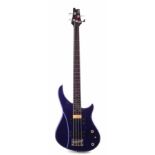 Westley B3504 bass guitar finished in blue, 113cm long