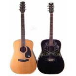 Epiphone Dreadnought guitar, model PR300, serial number 88070000078, with mahogany back and sides,