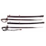 Two 1822 pattern swords, one by Henry Wilkinsons for the Grenadier Guards serial number 5971 to