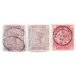 GB QV 1883 2/6d lilac mint and used, also 5/- rose with Picadilly CDS.
