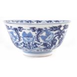 Chinese bowl, painted with tailing flowers and scrollwork, Chenghua mark but later, 20th century,