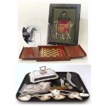 A chess set together with various EPNS etc. We cannot do condition reports for this sale.